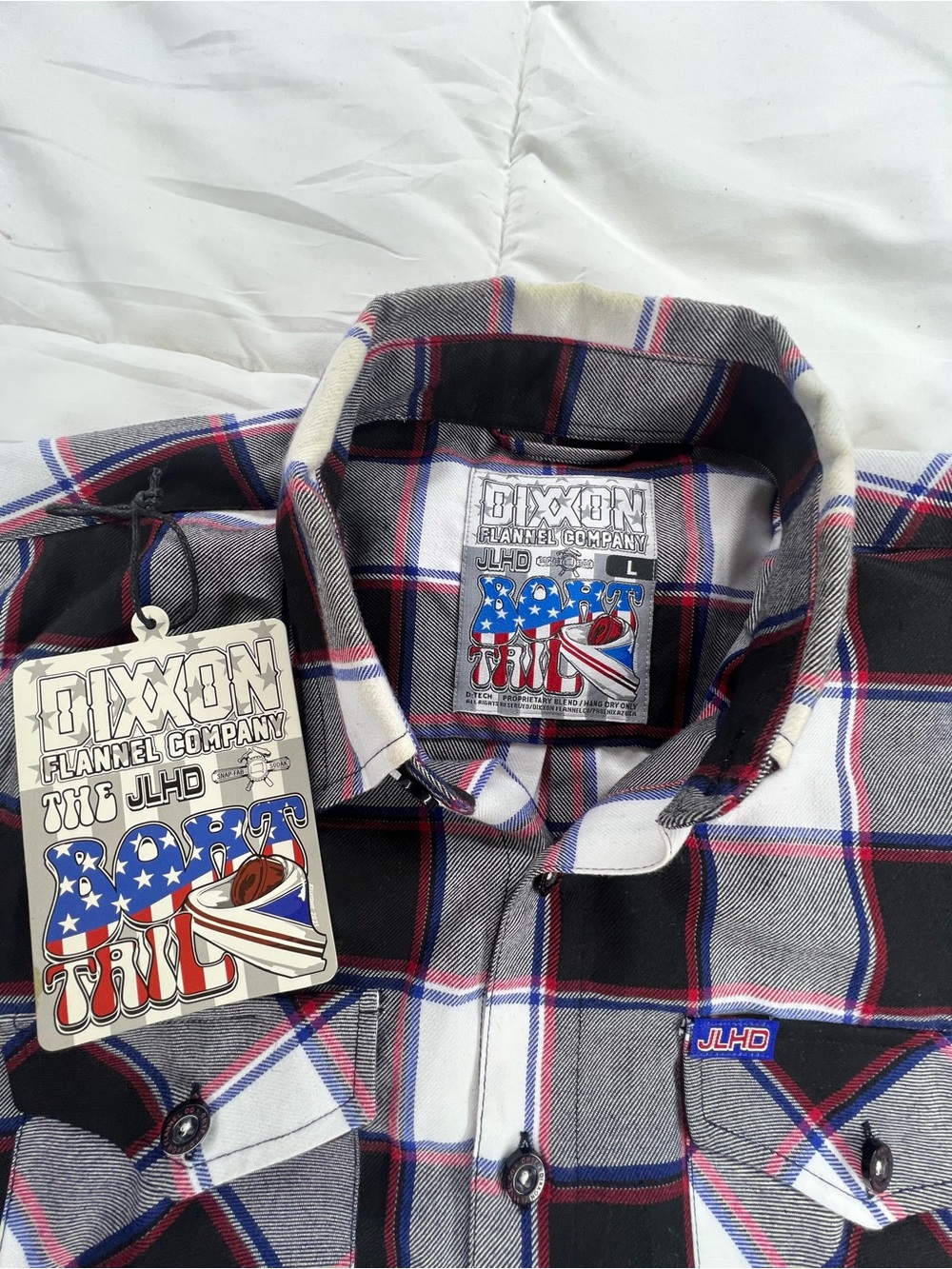 Dixxon Flannel Company JLHD Black & White Plaid Flannel Shirt